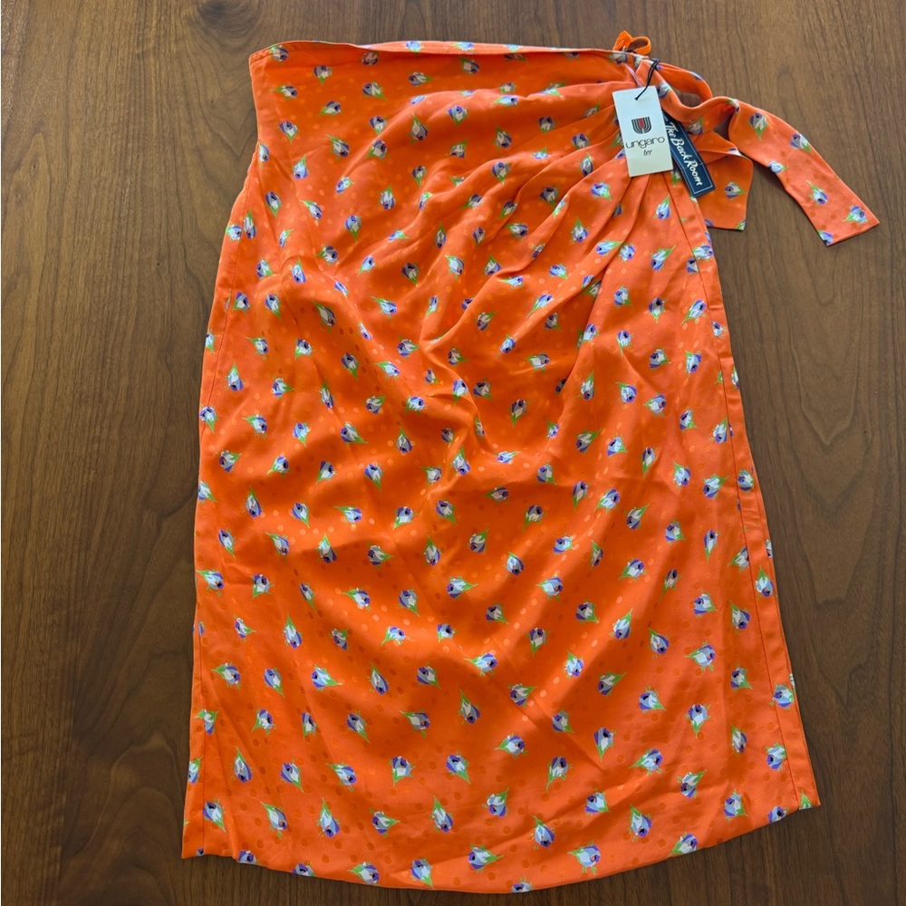 VTG Ungaro 100% Silk Floral Skirt